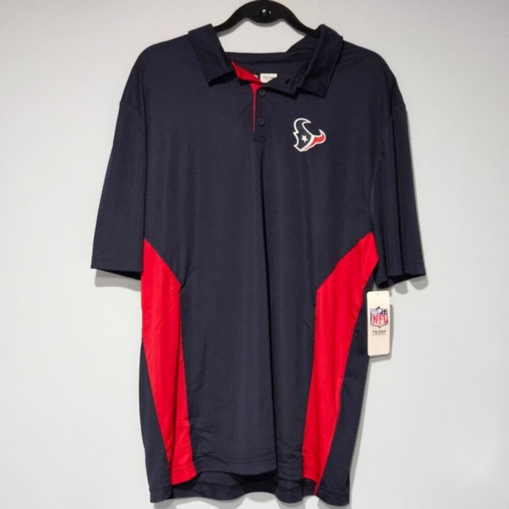 Houston Texans‎ Men's XL NFL Team Apparel Polo Shirt Navy Red
